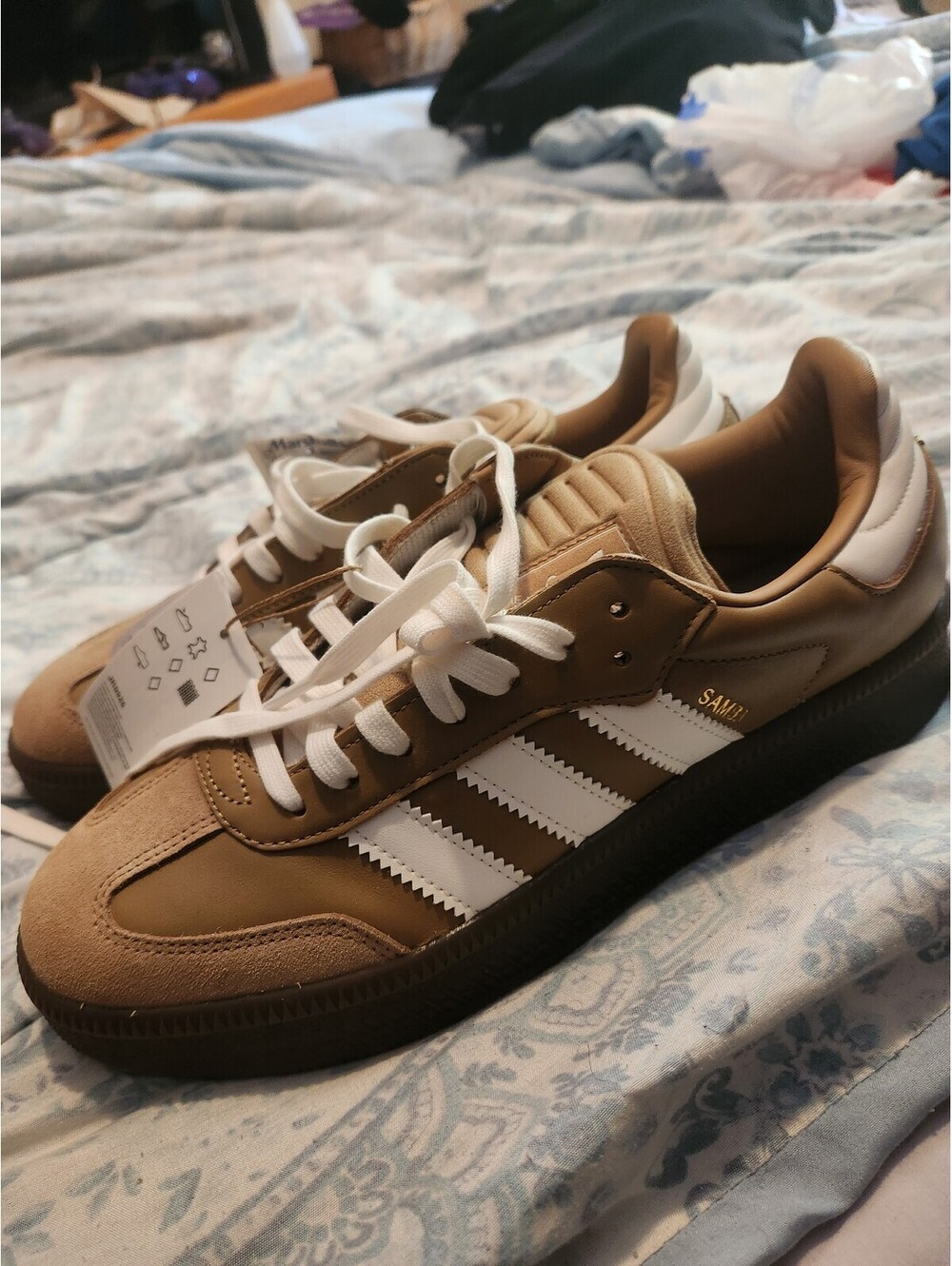 Adidas Samba XLG Cardboard/Core White/Gum Unisex Shoes Size 11 Men's 12 Women's